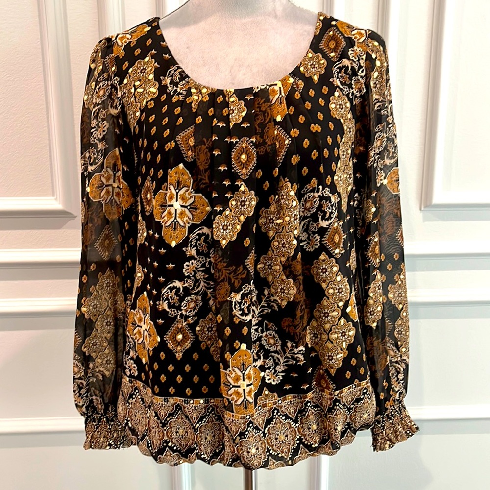Shimmery Roz & Ali Blouse